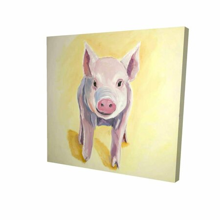 FONDO 12 x 12 in. Solitary Pig-Print on Canvas FO2782352